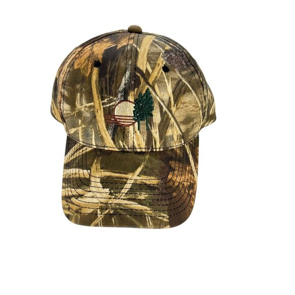 Advantage MAX-4 Camo Baseball Cap Embroidered Tree Sunset Design Adjustable Fit - Picture 1 of 8